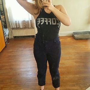 Coffee Black Tie Halter Top